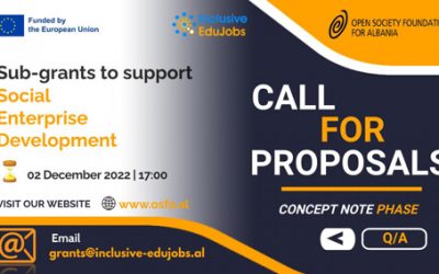 RESTRICTED CALL FOR PROPOSALS – Sub-grants to support Social Enterprise Development