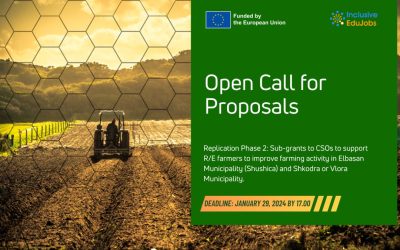 Replication Phase 2: Sub-grants to CSOs to support Roma and Egyptian farmers to improve farming activity in Elbasan Municipality (Shushica) and Shkodra or Vlora Municipality