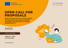 Replication Phase 2: Sub-grants to support Self-Employment Business Incubator in Tirana Municipality