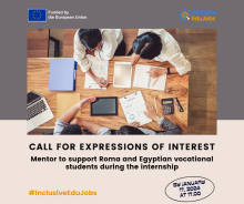 Mentor to support Roma and Egyptian vocational students during the internship