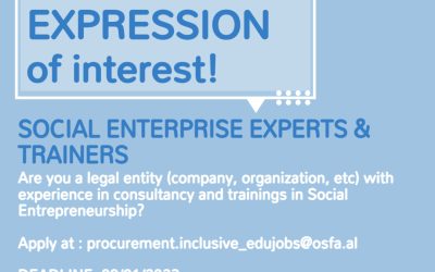 Social Enterprise trainers and assistance for CSOs to access the Social Enterprises Support Fund